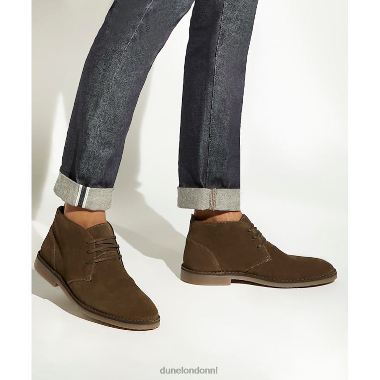 Heren R6DFZ708 verzilverd khaki Dune London casual chukka-laarzen