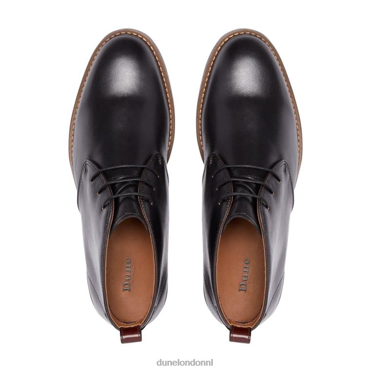 Heren R6DFZ848 het marcheren zwart Dune London Chukka-laarzen met veters