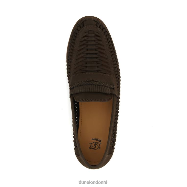 Heren R6DFZ776 stenen bruin Dune London casual geweven loafers