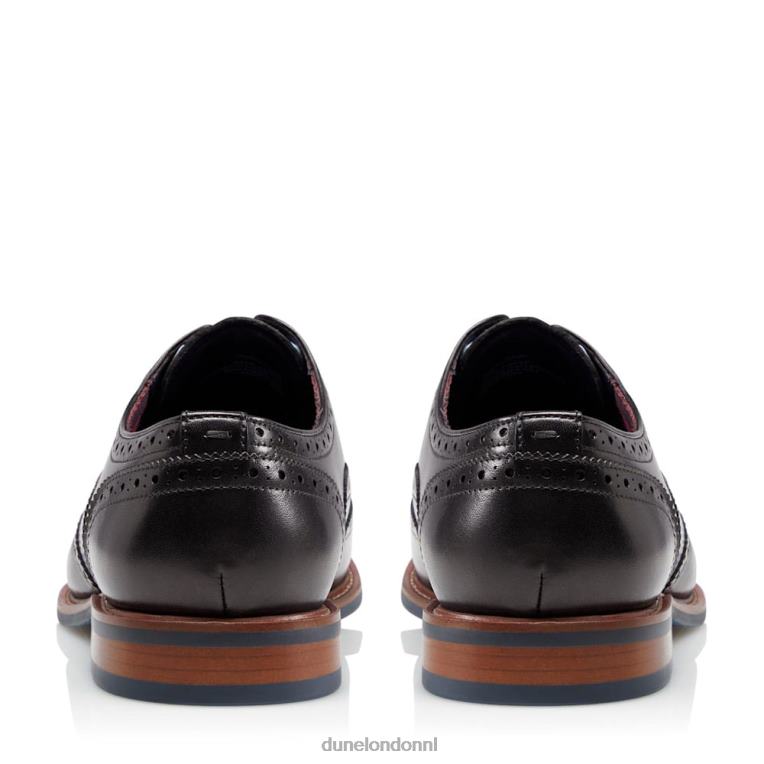 Heren R6DFZ892 pollodium zwart Dune London nette leren brogueschoenen met brede pasvorm