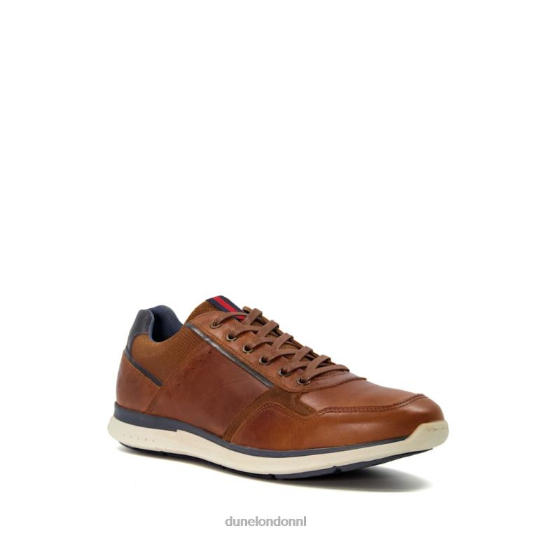 Heren R6DFZ889 Tynekasteel bruinen Dune London Sneakers met gestreepte tabs