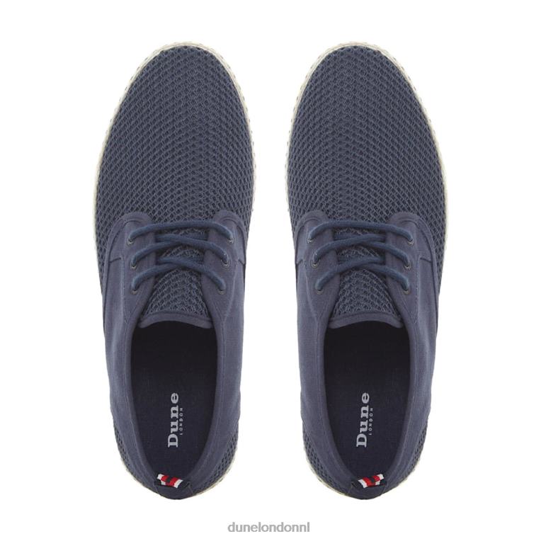 Heren R6DFZ676 flash marine Dune London espadrilles van mesh met veters