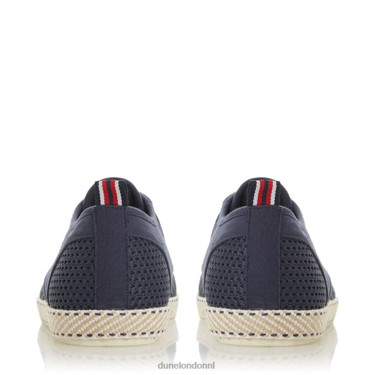 Heren R6DFZ676 flash marine Dune London espadrilles van mesh met veters