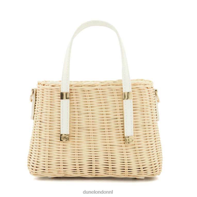 vrouwen R6DFZ145 dinkydorries natuurlijk Dune London kleine draagtas van raffia