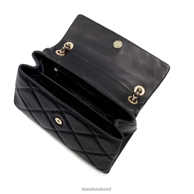 vrouwen R6DFZ10 hertogin l zwart Dune London grote gewatteerde leren tas
