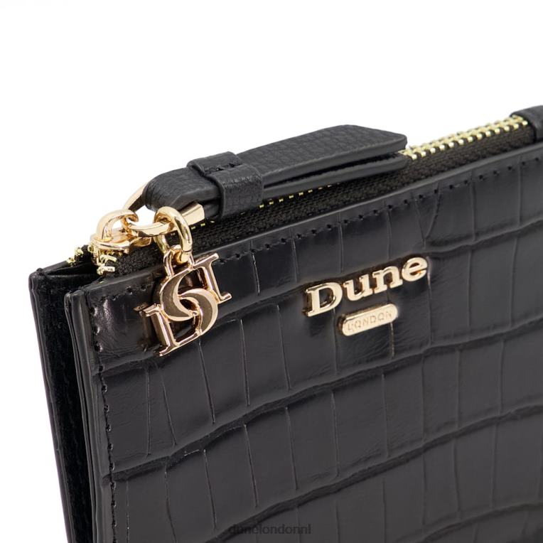 vrouwen R6DFZ315 Knoxville zwart Dune London Kaarthouder met gestructureerd charmedetail
