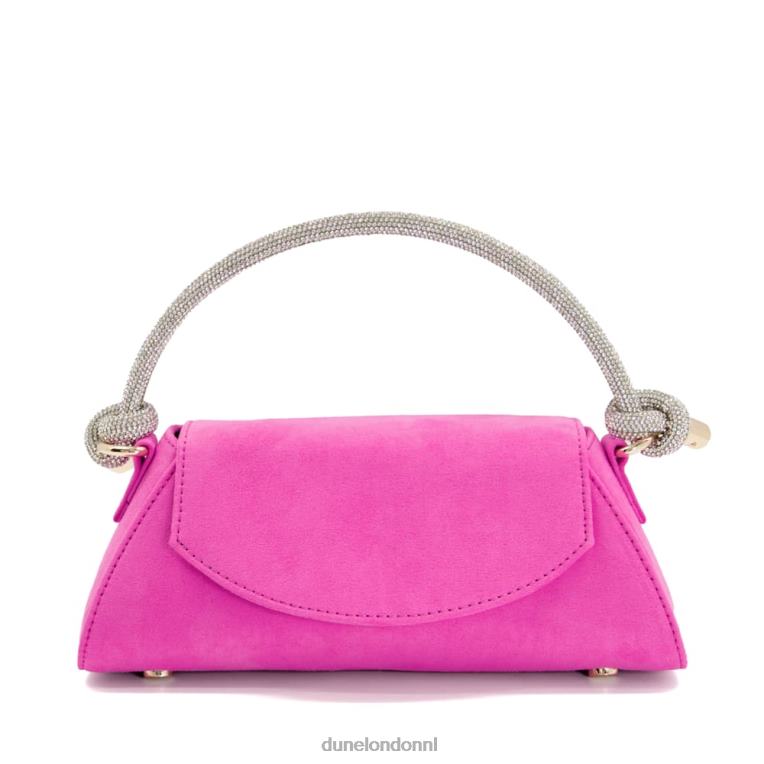 vrouwen R6DFZ229 Brynley fuchsia Dune London Handtas met diamanten knoopriem