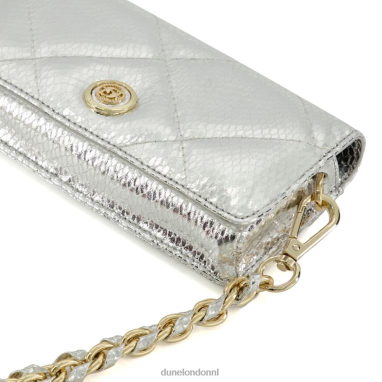 vrouwen R6DFZ36 lucht zilver Dune London gewatteerde microtas