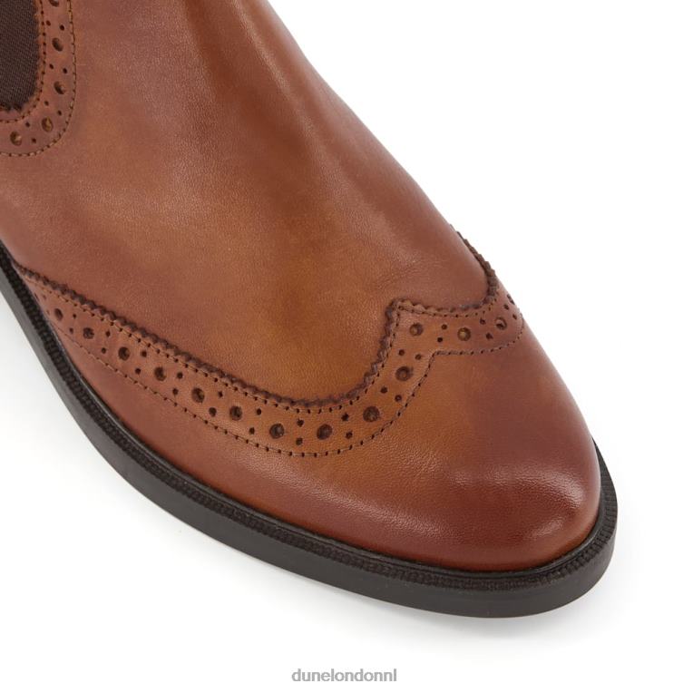 vrouwen R6DFZ381 speurtocht bruinen Dune London Chelsealaarzen met broguedetail