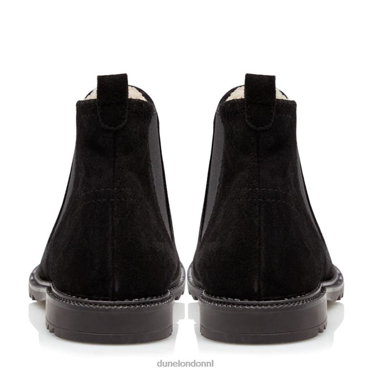 vrouwen R6DFZ385 pedaal zwart Dune London warm gevoerde chelsea boots