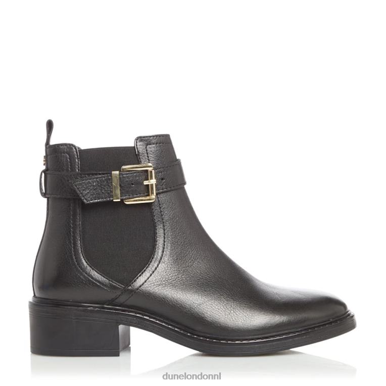vrouwen R6DFZ618 piros zwart Dune London Enkellaarsjes met gespband