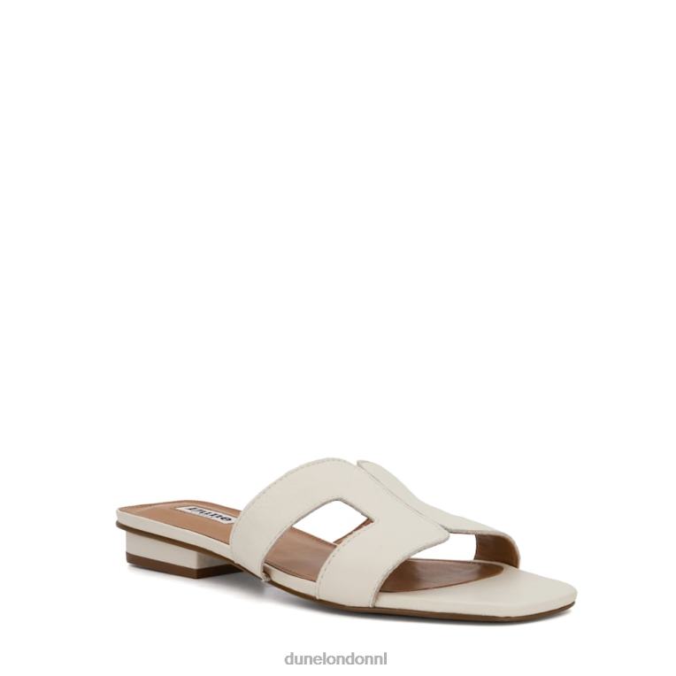 vrouwen R6DFZ544 loep wit Dune London slimme slider-sandalen
