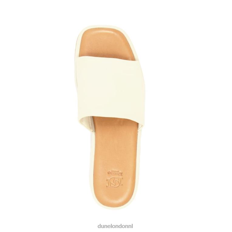 vrouwen R6DFZ583 Larley ecru Dune London Flatform-slippers met open teen