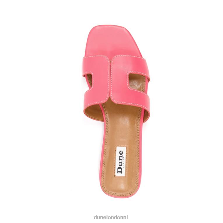vrouwen R6DFZ635 loep roze Dune London slimme slider-sandalen