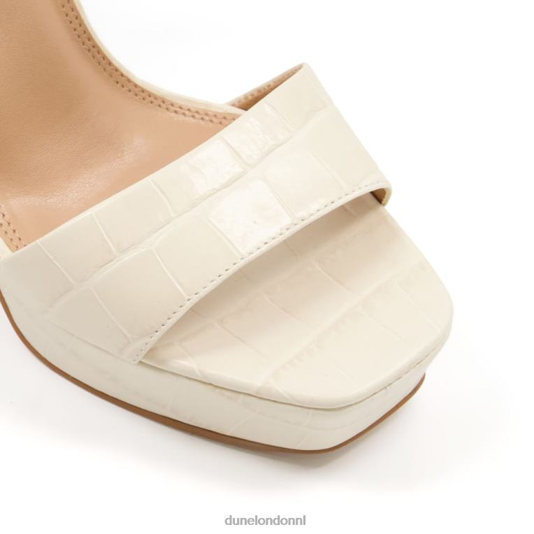 vrouwen R6DFZ332 overeenkomen ecru Dune London Sandalen met platformhak en bandjes