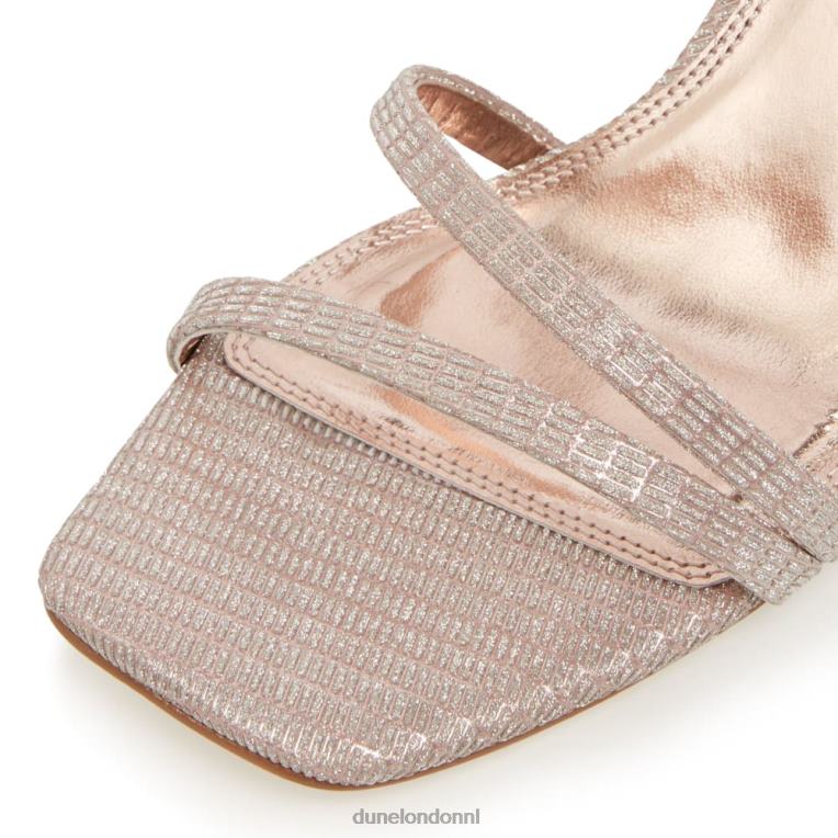 vrouwen R6DFZ542 muzikaal metalen Dune London Sandalen met metallic hak en bandjes
