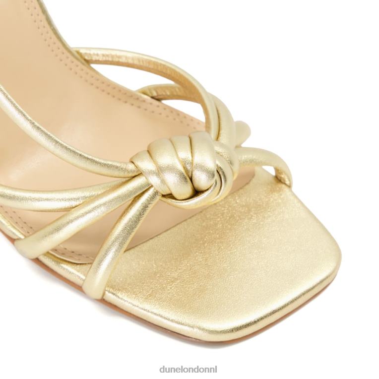 vrouwen R6DFZ588 geweldig Champagne Dune London Slingback-sandalen met knoopdetail en hak
