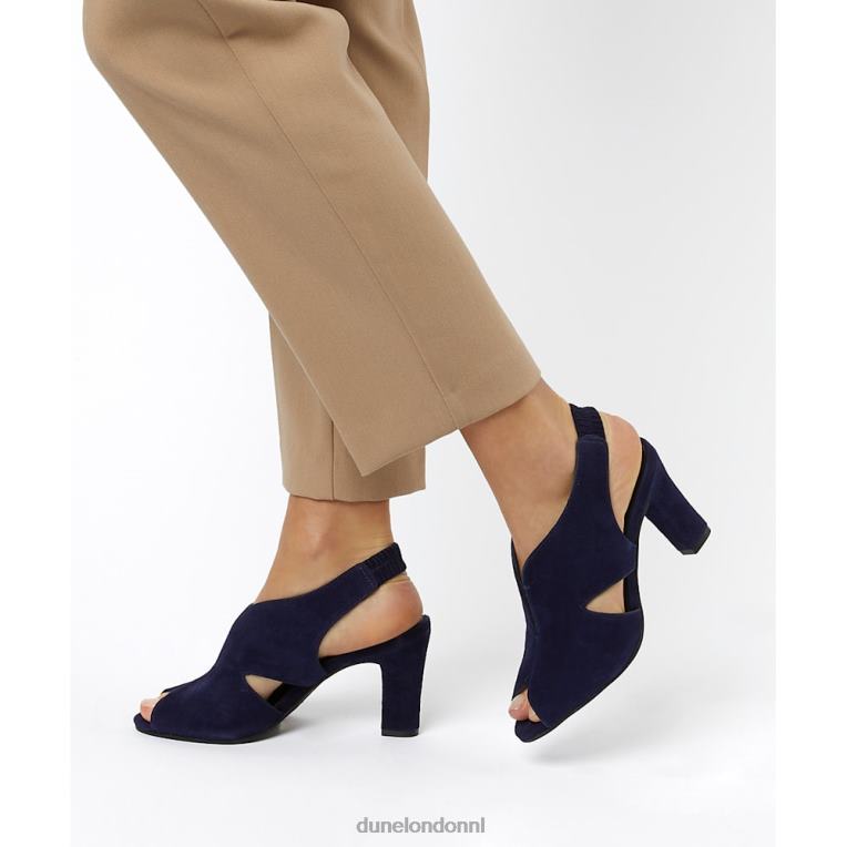 vrouwen R6DFZ645 Marcella marine Dune London comfortabele suède sandalen met hak