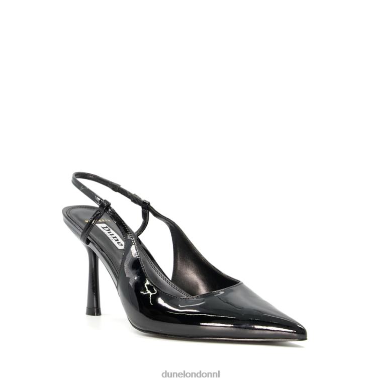 vrouwen R6DFZ496 cabana zwart Dune London pumps met slingback-hak en brede pasvorm