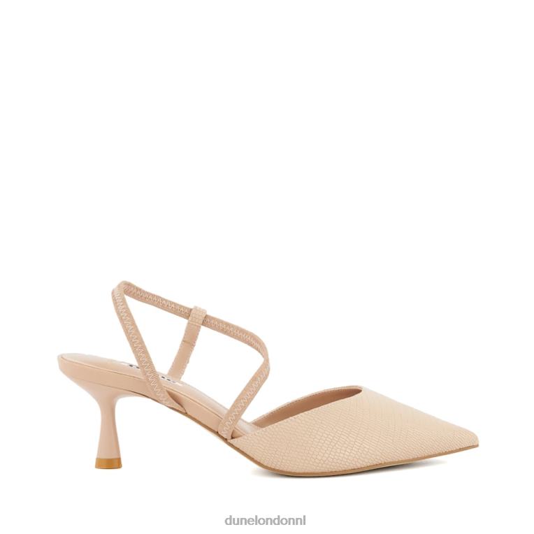 vrouwen R6DFZ74 citrus naakt Dune London Courts met wijde pasvorm en flare-hak