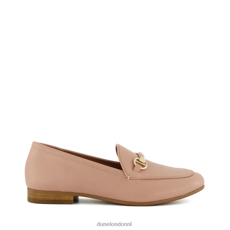 vrouwen R6DFZ113 grootsheid blozen Dune London Loafers met metalen afwerking en trens