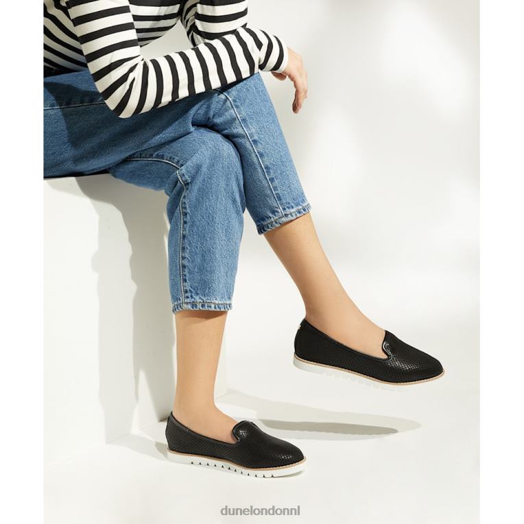 vrouwen R6DFZ121 galjoen zwart Dune London Casual loafers met schoenzool