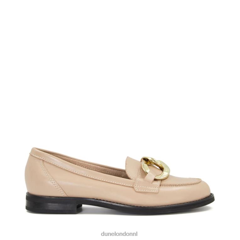 vrouwen R6DFZ633 godin kameel Dune London Loafers van trensleer met grote keten