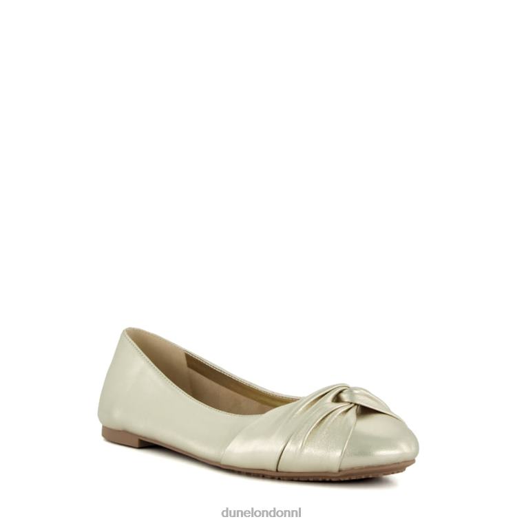 vrouwen R6DFZ460 Hanson goud Dune London Ballerina's met gedraaide voorkant