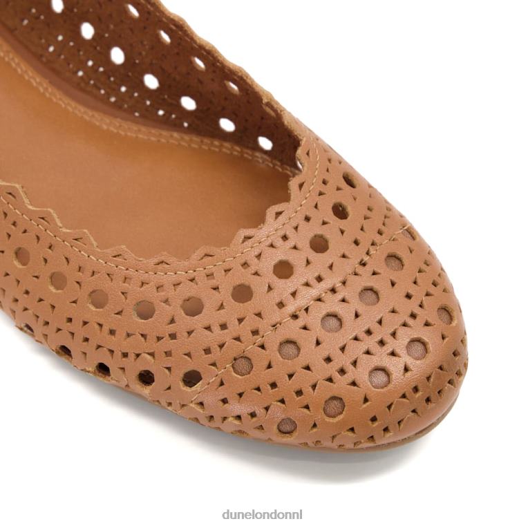 vrouwen R6DFZ619 Harlows bruinen Dune London Ballerina's met lasergesneden details