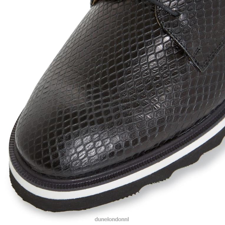 vrouwen R6DFZ667 Farylaa zwart Dune London platformschoenen met veters