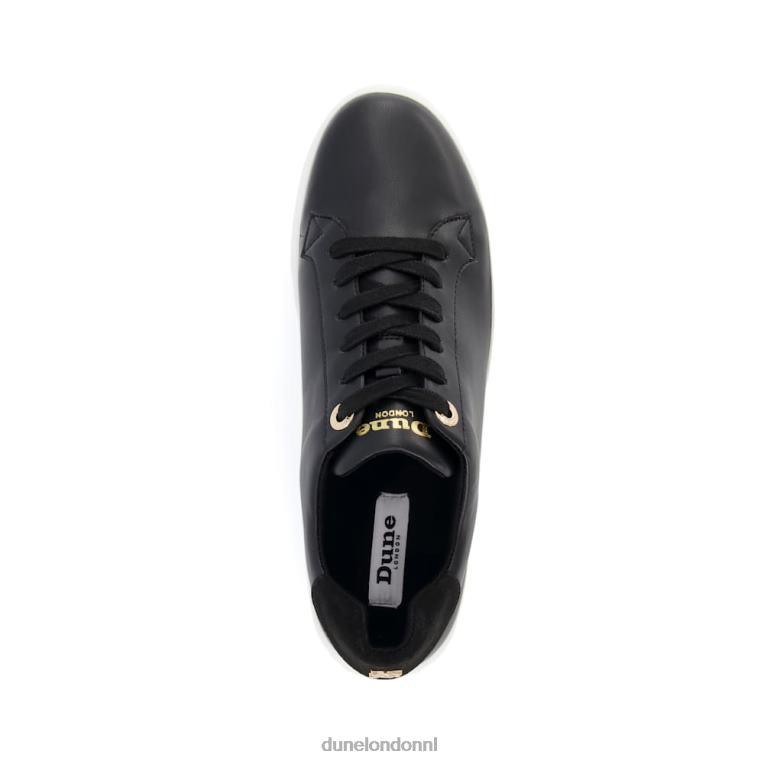 vrouwen R6DFZ602 aflevering zwart Dune London Flatform-sneakers met veters