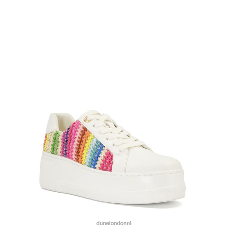 vrouwen R6DFZ625 aflevering multi Dune London Flatform-sneakers met veters aan de zijkant
